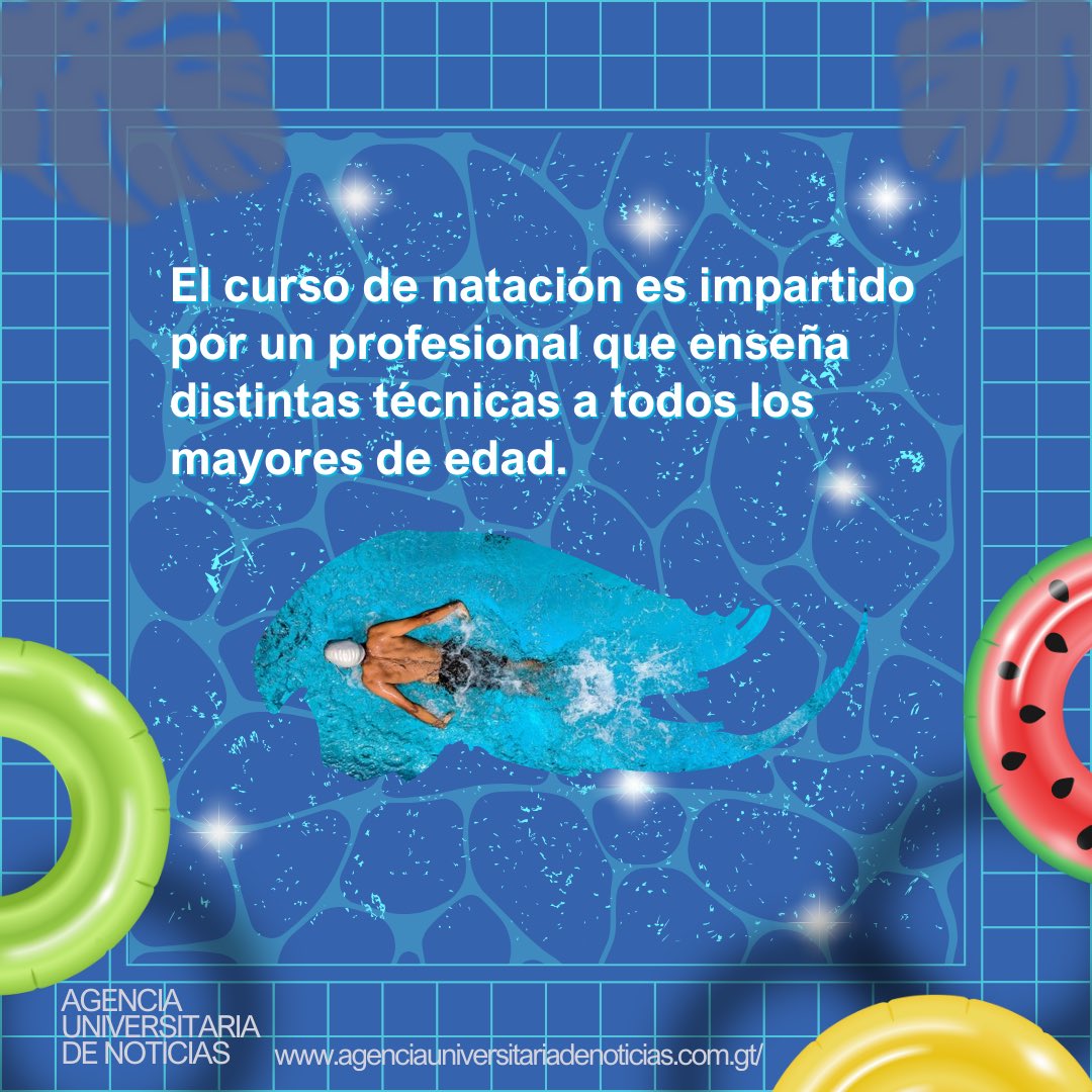 AUNoticiasGT's tweet photo. Sumérgete en la libertad y la seguridad que te ofrece aprender a nadar. No solo es una habilidad invaluable, ¡sino también una herramienta para salvar vidas! 🏊‍♂️

#Natación #SeguridadAcuática #AprenderaNadar #USAC https://t.co/pTpRCw2AYa