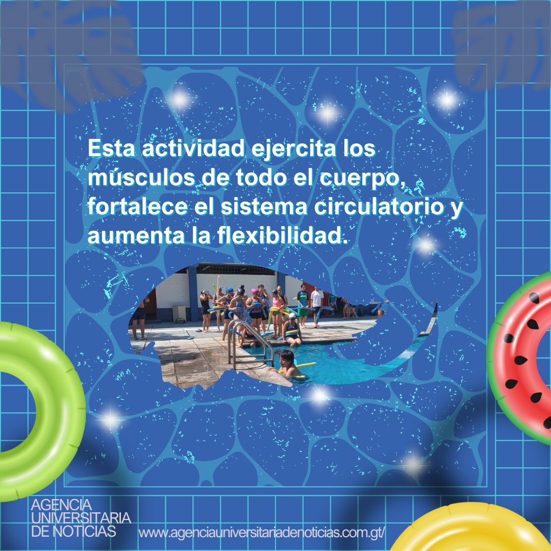 AUNoticiasGT's tweet photo. Sumérgete en la libertad y la seguridad que te ofrece aprender a nadar. No solo es una habilidad invaluable, ¡sino también una herramienta para salvar vidas! 🏊‍♂️

#Natación #SeguridadAcuática #AprenderaNadar #USAC https://t.co/pTpRCw2AYa