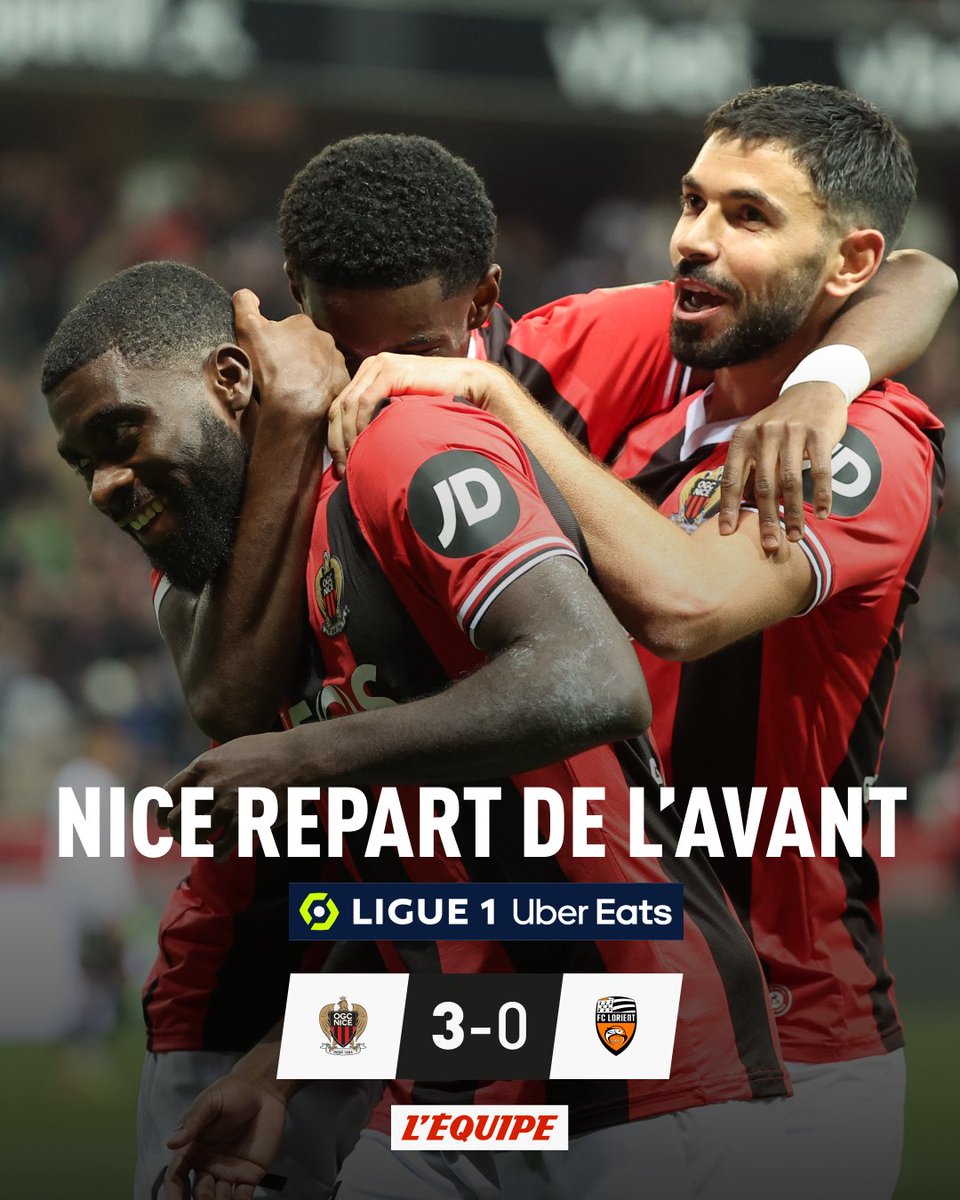 Nice conforte sa 5e place, mauvaise opération pour Lorient > ow.ly/mrRi50Rkg9U #OGCNFCL