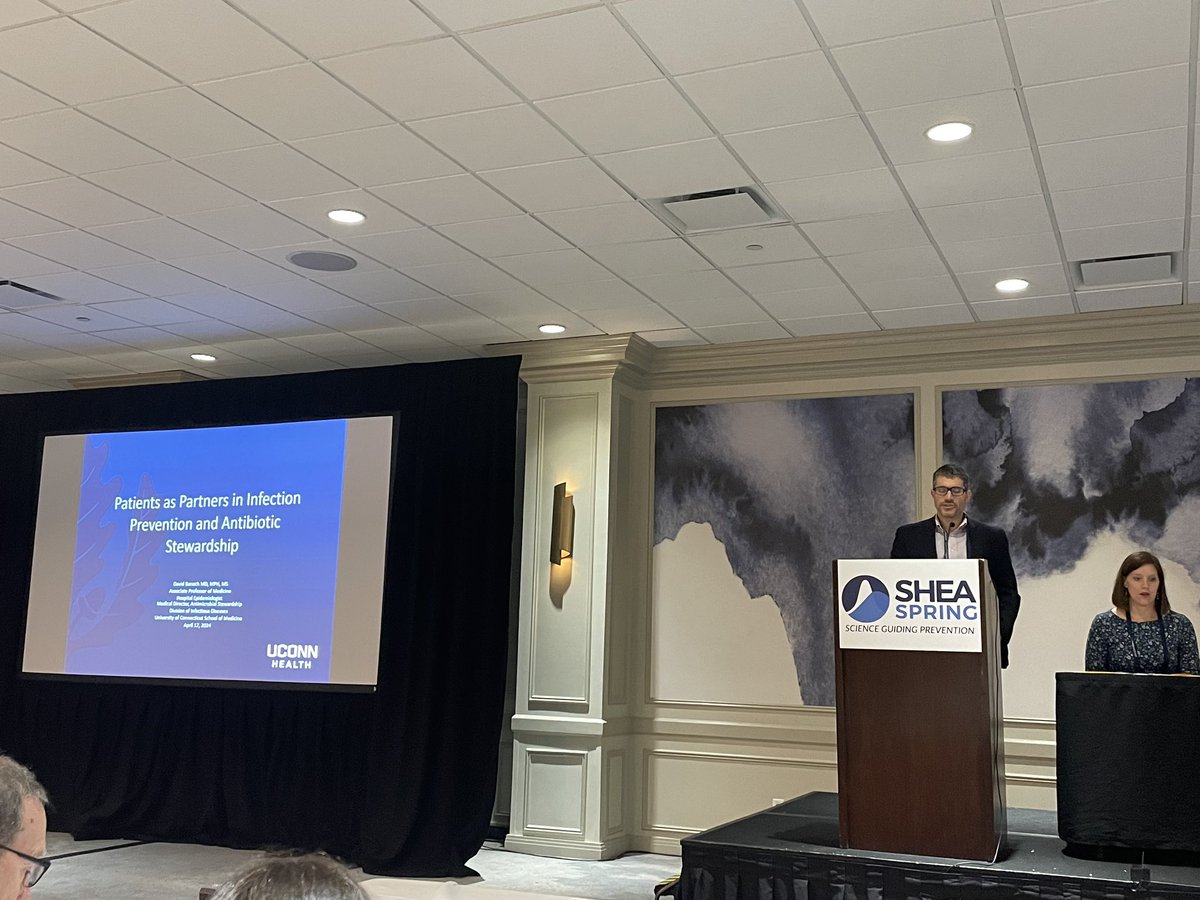 UConn ID (<a href="/TErwesMD/">Tom Erwes</a> and <a href="/DavidBBanach/">David Banach</a>) at  #SHEASpring2024 joined by Drs <a href="/JessAbrantes20/">Jessica Abrantes-Figueiredo</a> and Sarah Banks! #IDtwitter #antibioticstewardship #healthcareepidemiology
