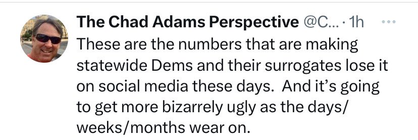 What makes me crazy is how often you lie, how hypocritical the fraud Mark Robinson is and how generally crazy Michelle Morrow is. Waiting for lightening to strike ⛈️ 

What’s really interesting? The maga/Republican split and how it drags you all. 

#ncpol #ncgov