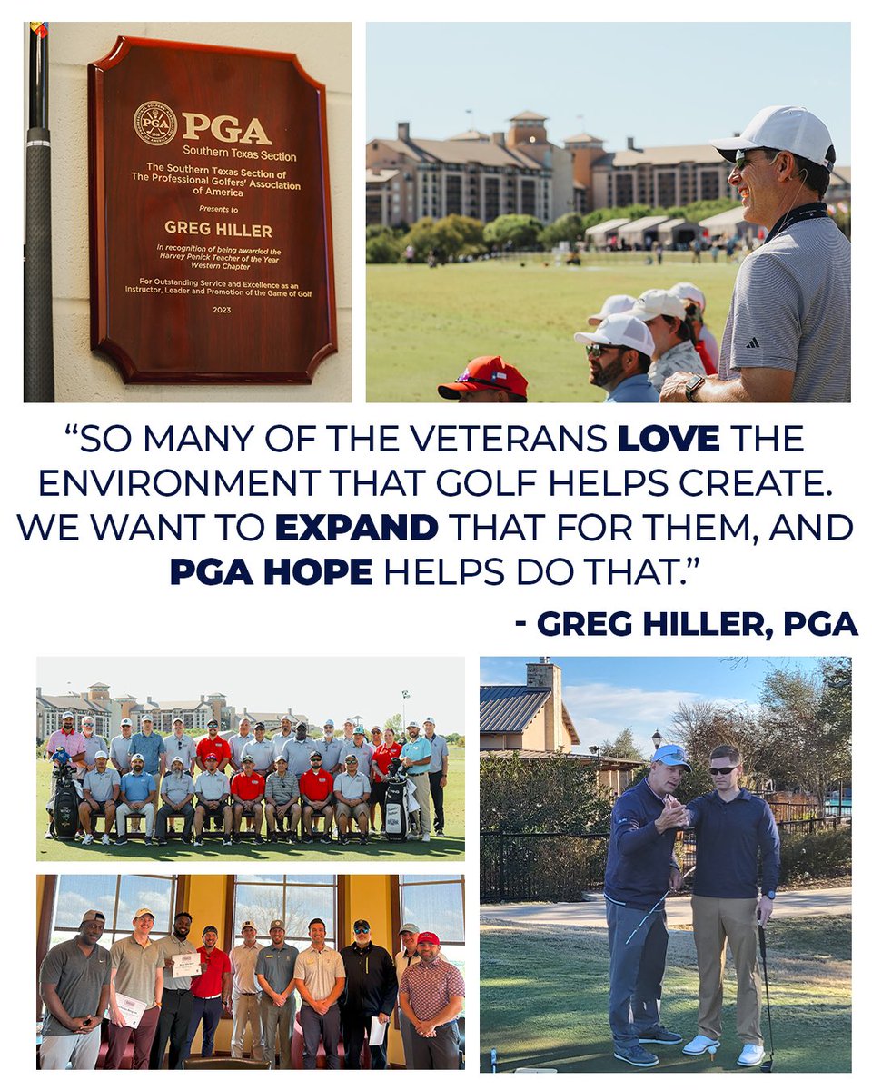 Meet PGA Director of Instruction, Greg Hiller. Greg is determined on helping veterans with their golf game in a way that brings joy to their lives. 🇺🇸 Learn more about Greg and all the amazing work he does through PGA HOPE by clicking the link below! bit.ly/3Qccbto