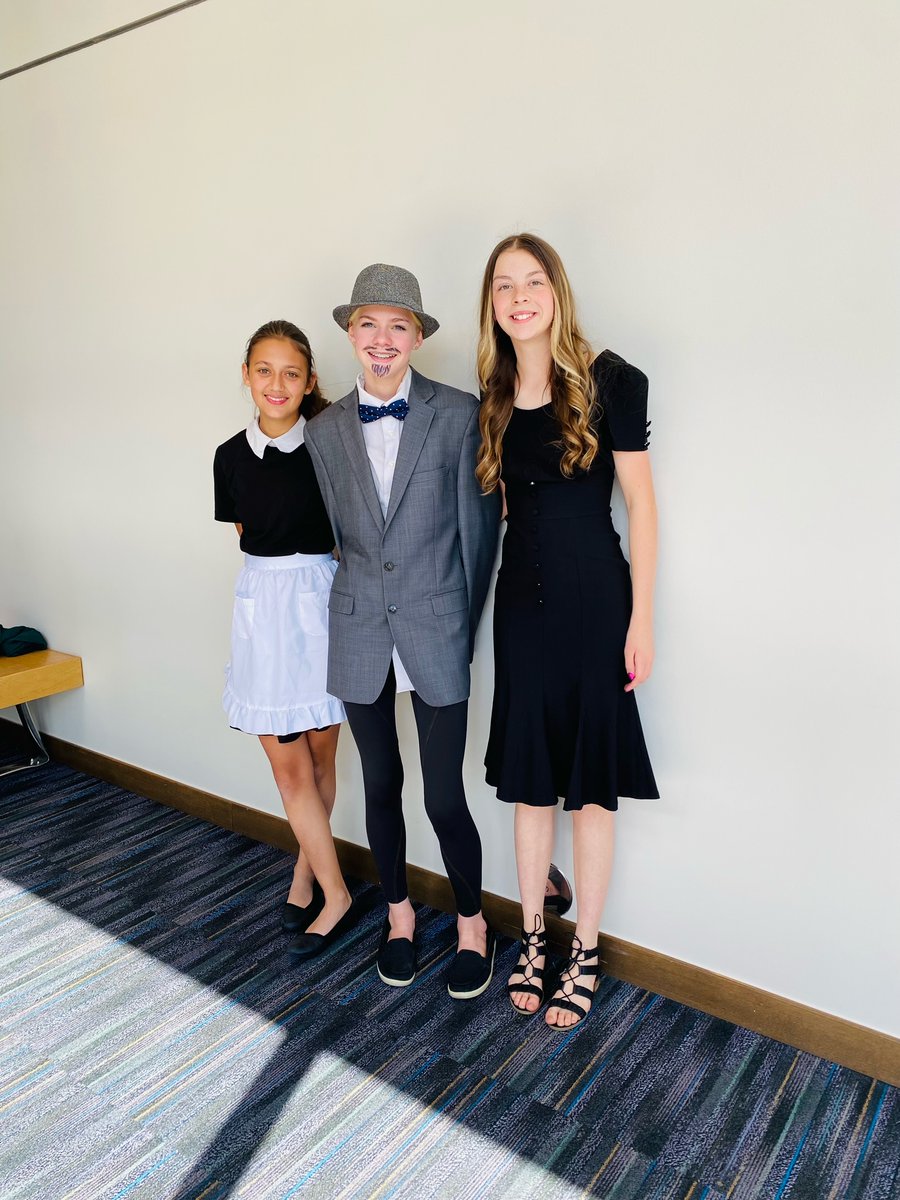 Congratulations to SkyView Academy 8th-grade Advanced Drama students Ellie McLaughlin, Ainsley Adkins, and Emily Madsen, who won best scene, and Marcee Keister, who won best soliloquy at the Parker Shakespeare Festival!