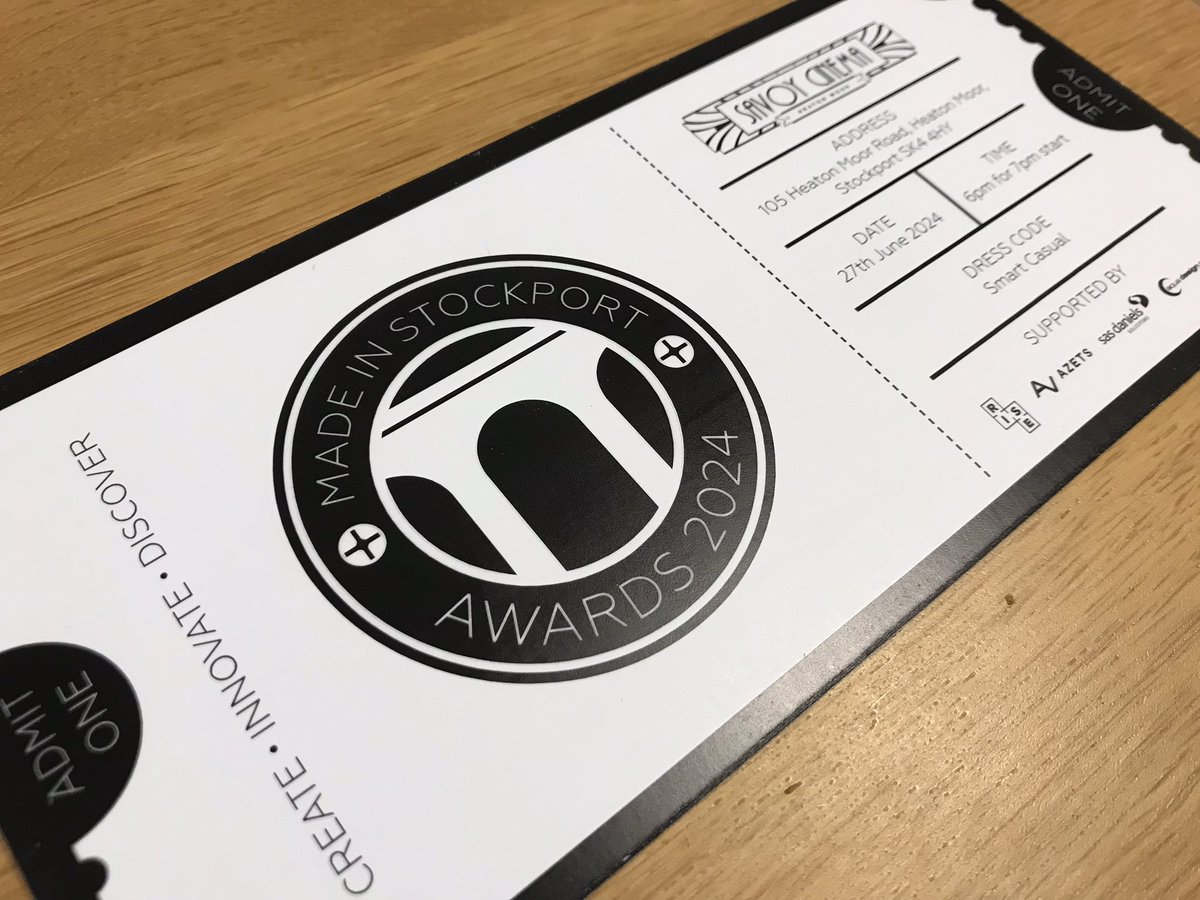 Have you bought your ticket for #MadeInStockport Awards 2024 #MISA24? Taking place at @savoyheatonmoor on 27th June 2024. £50 per ticket 😊 #BusinessAwards #Stockport #SmallBizFridayUK