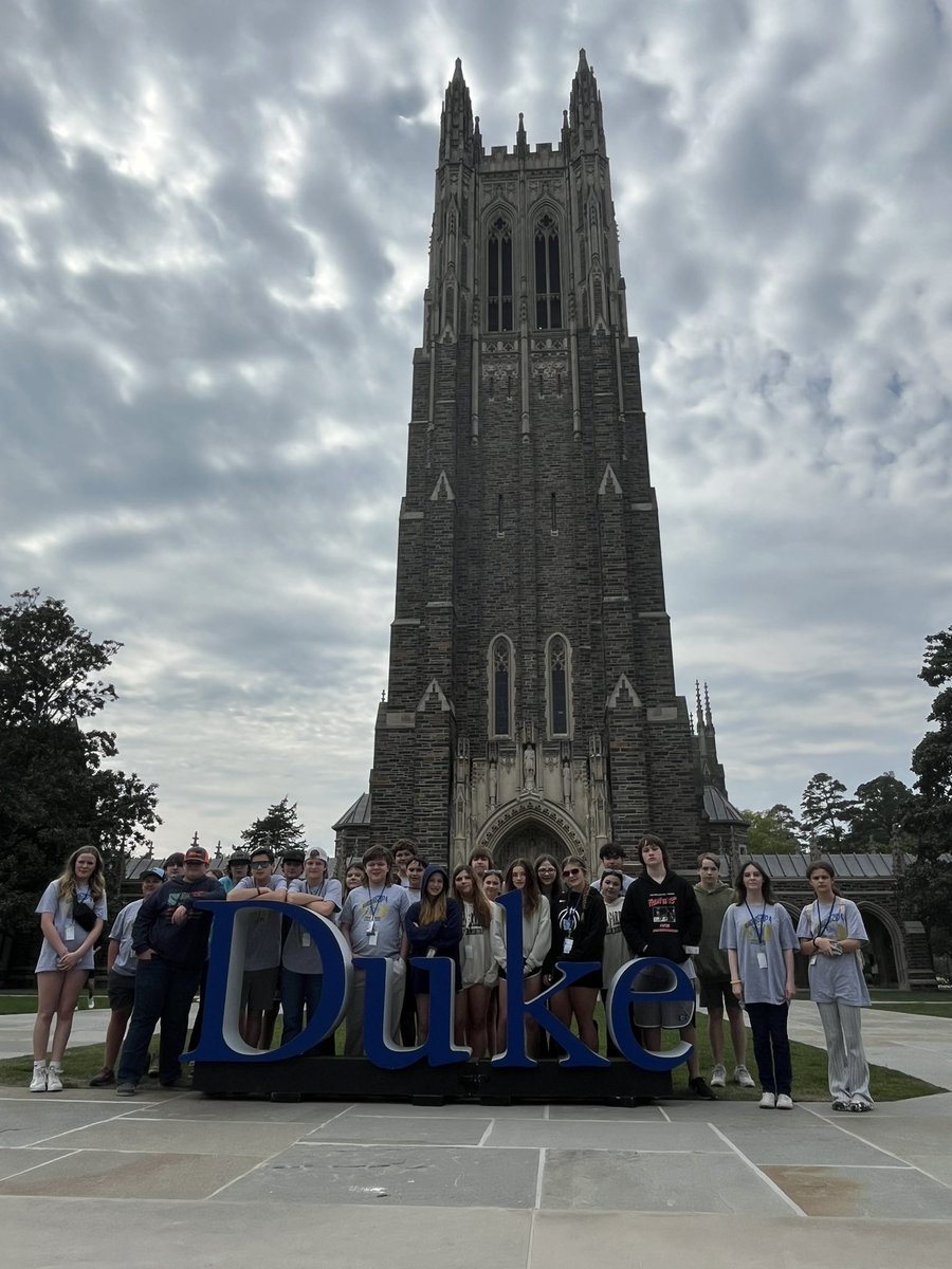 drbbettis's tweet photo. We are wrapping up our trip with a visit to @DukeU.  @bethel_school #bethelallin #WeAreWatauga https://t.co/TkYoVaVwtV