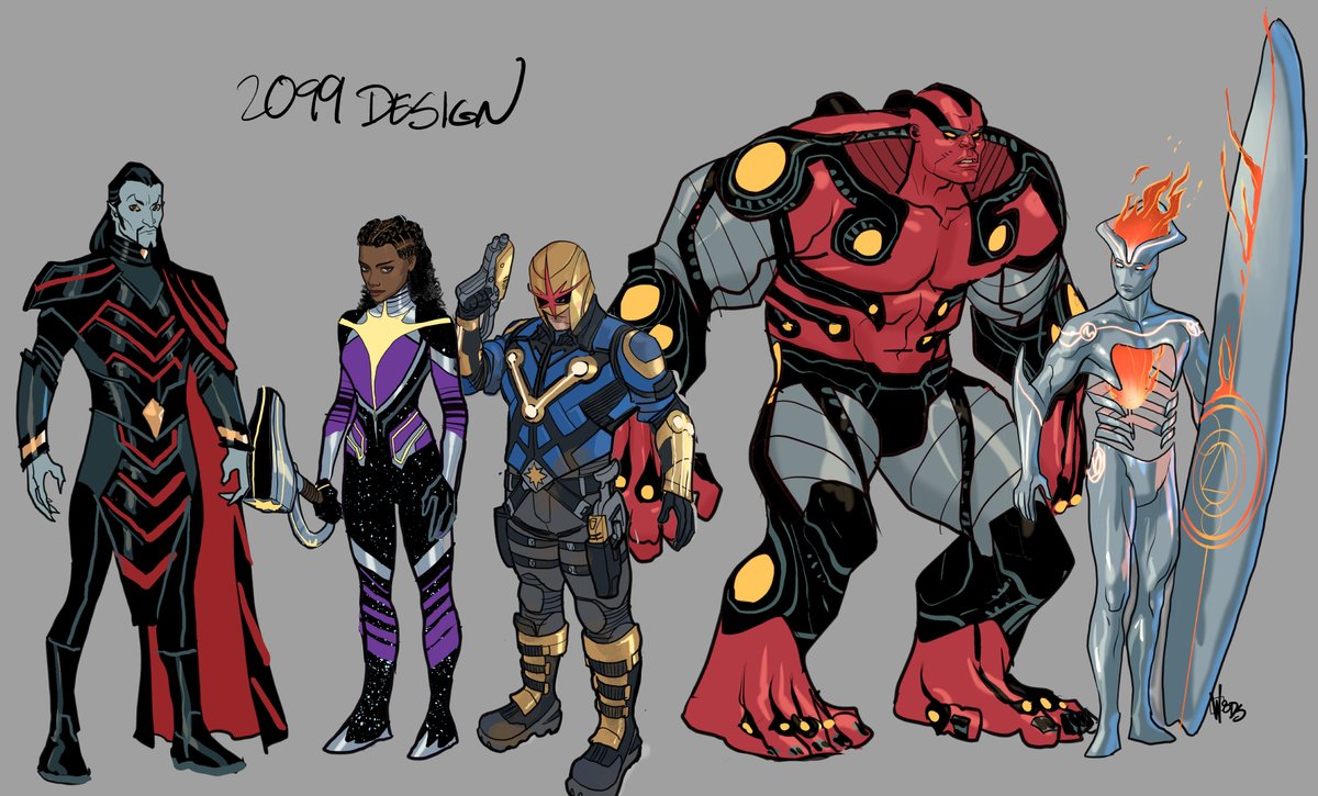 For those that are into this sort of thing- here’s some designs I did for ANNIHILATION 2099 based on @thesteveorlando character descriptions. You all are gonna love this series!