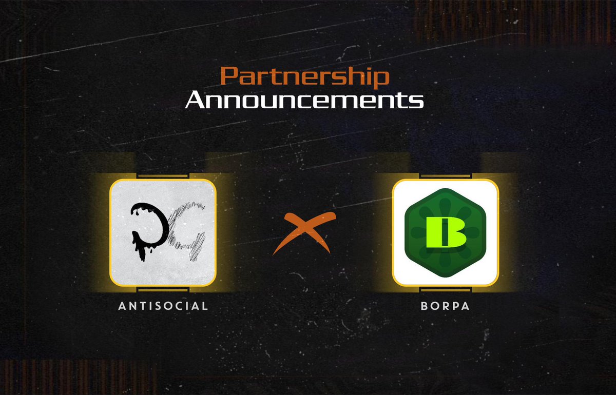 Antisocial_GG's tweet photo. We're thrilled to announce that we'd be partnering with @BorpaTokencom for their upcoming presale! 

What makes borpa token the next generation memecoin is

- There's a deflatonary (token) mechanism that increases the growth with more interactions

- They're backed by @Entanglefi, a protocol which the presale token cooked more than 30x for presale buyers

- Fair distribution supply with 51 percent allocated to high APR farms etc.

Join us on discord to know how exactly to take part in what we label as greatness!