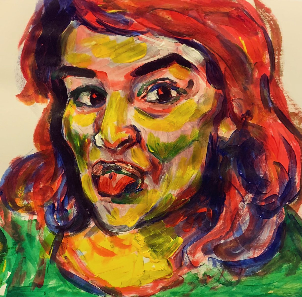 #art #fauvism #selfportrait #acrylicpainting