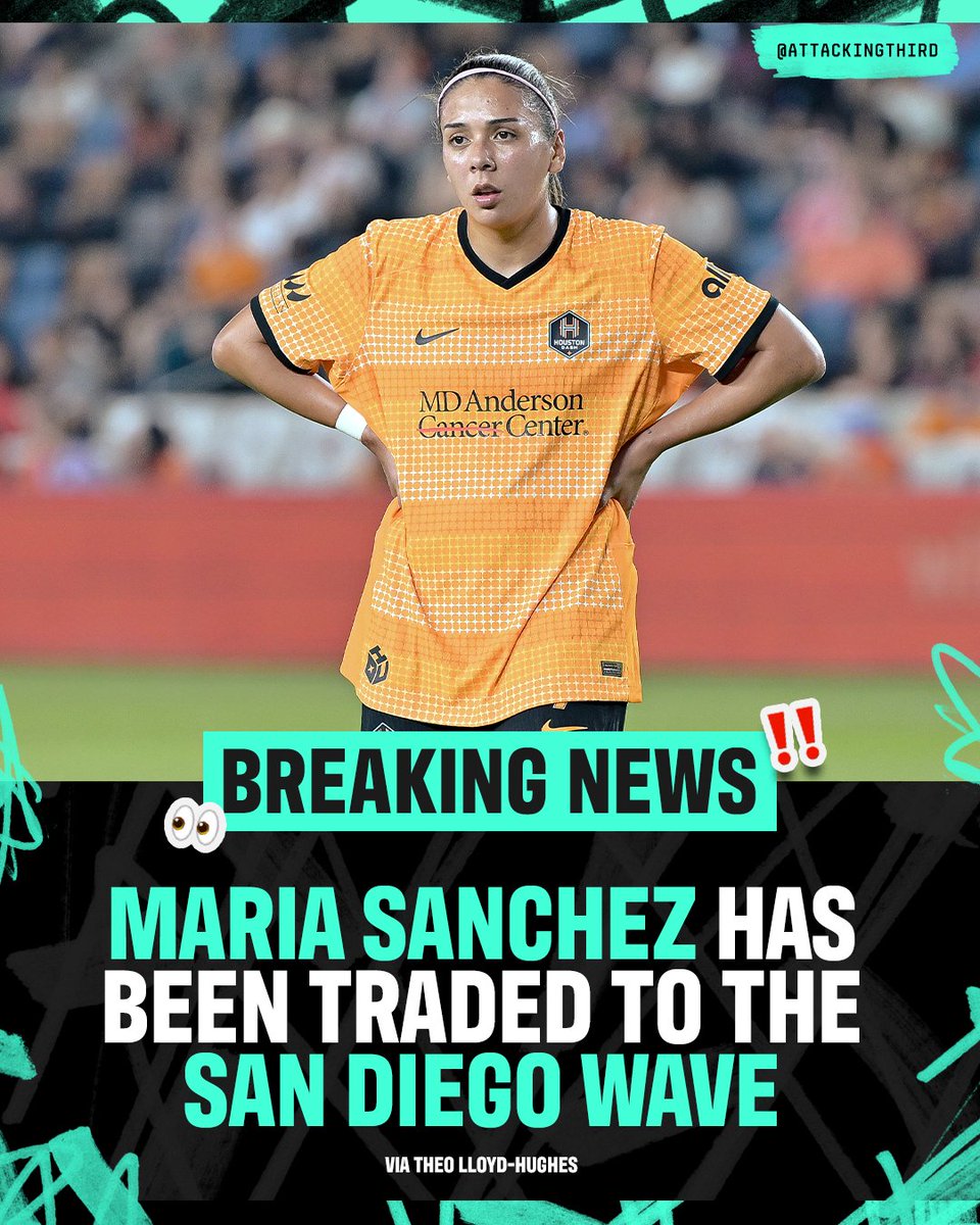 Maria Sanchez has her trade request fulfilled and will move to the San Diego Wave for an undisclosed transfer fee, according to @theolloydhughes & @prosoccerwire