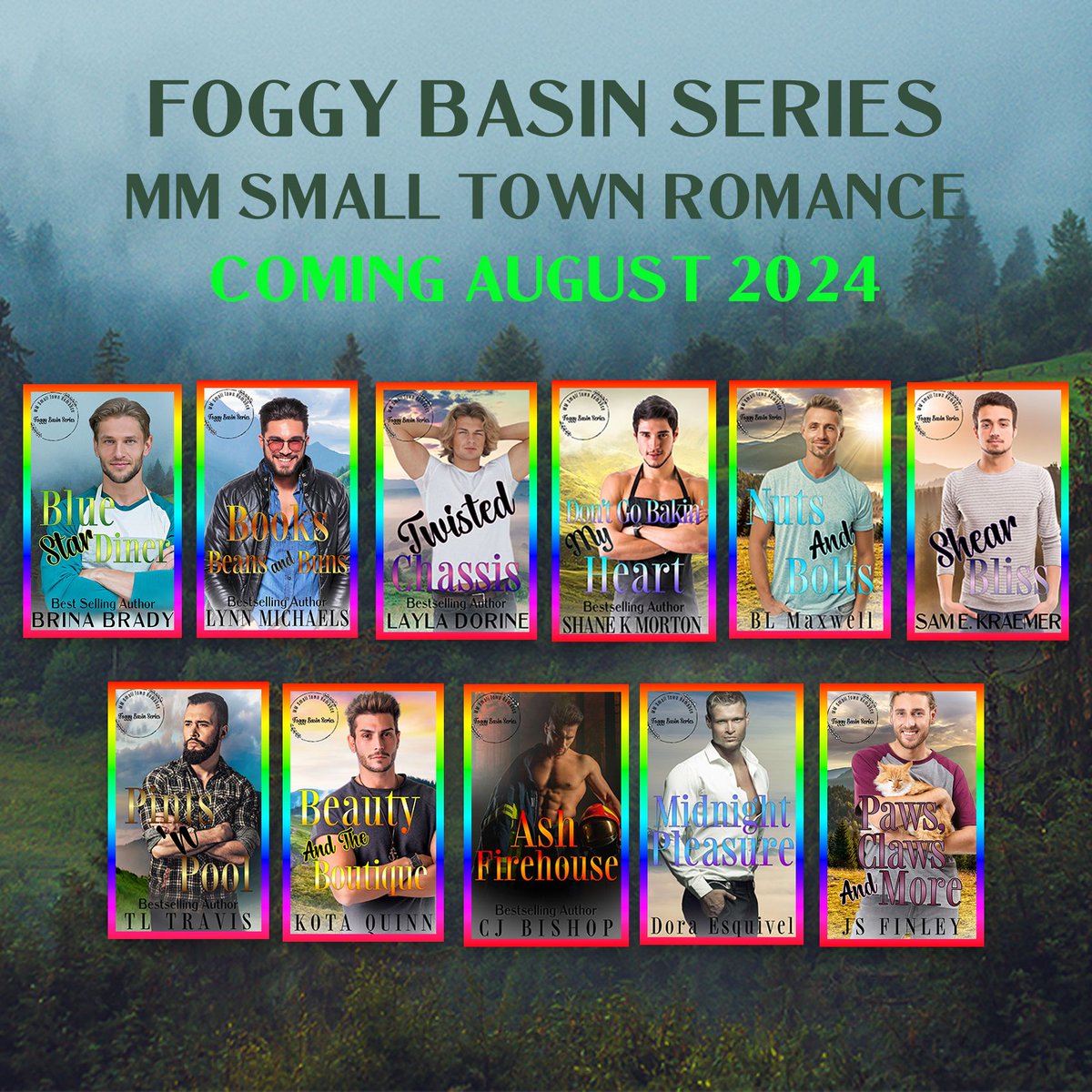 #CoverReveal #SmallTownRomance #MMRomance 
Foggy Basin revealed! #MultiAuthorSeries 
buff.ly/49jozi9 
Get them all!
buff.ly/43D9LcV
