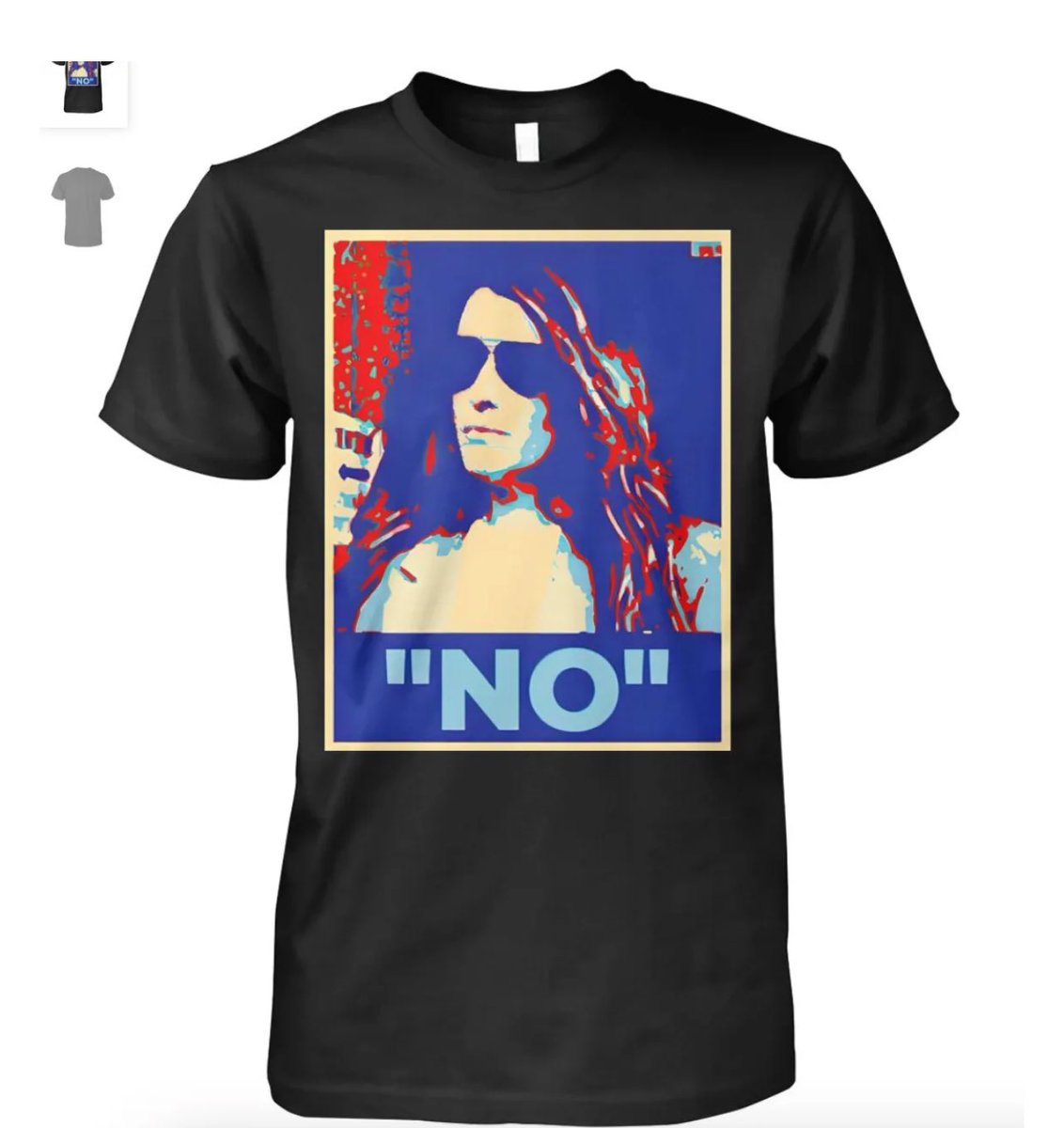 “Sall has said repeatedly that she is being taken to court for saying no to a man. I don’t know who made this t-shirt featuring an image of Sall and the word “NO,” but I’ll be sure to buy one.” Thank you @KDansky 💗 open.substack.com/pub/karadansky…