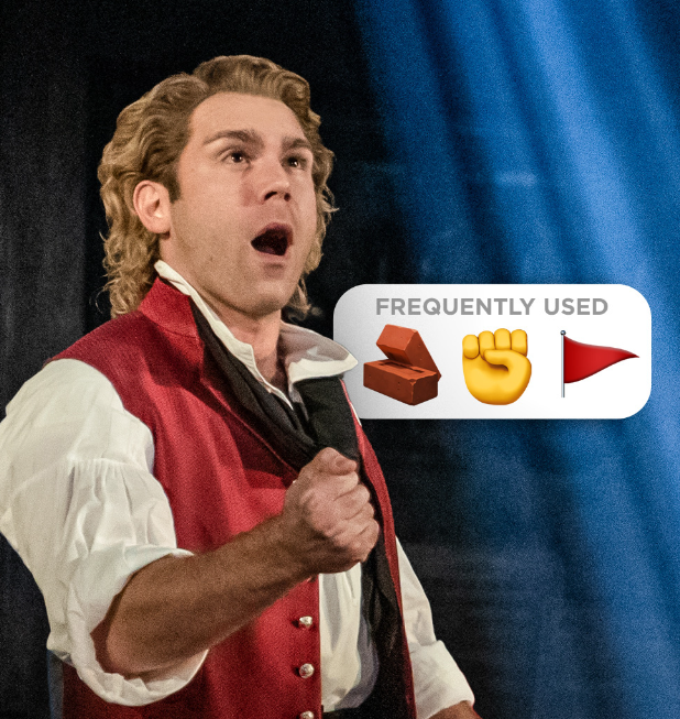 The characters' of #lesmizus most frequently used emojis! 📷 @LesMizUS