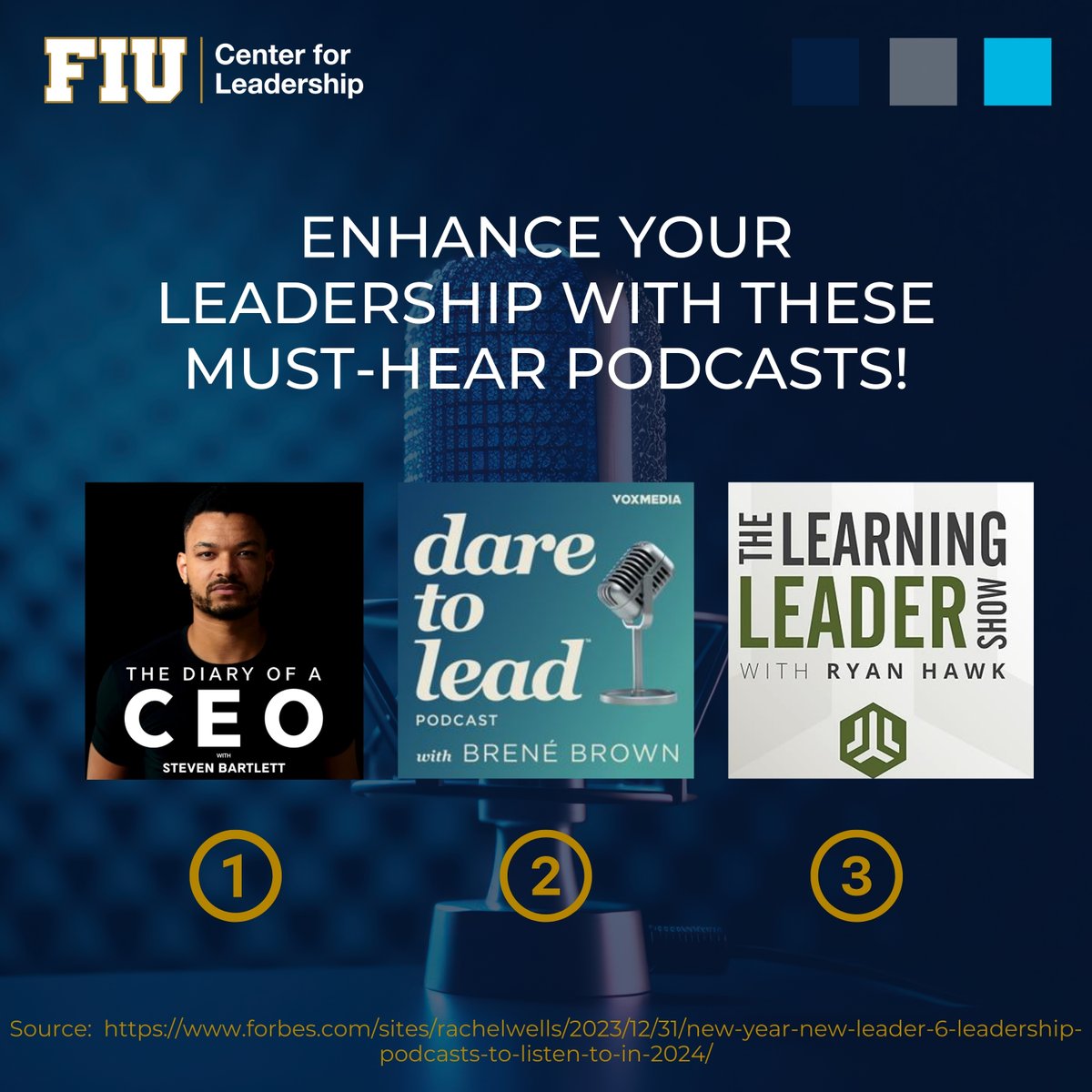 Elevate your leadership and immerse yourself in meaningful conversations with these recommended leadership podcasts from Forbes! Check out the comments for a link to the article and search for these on your favorite podcast listening platforms.