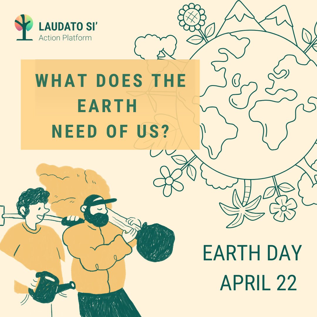 🌍We are called not just to care, but to act. Our planet's future, our dignity and the legacy we leave behind are intertwined. This Earth Day, join us in transforming concern into action. Together, we can make a difference for our earth and future generations #LaudatoSi #EarthDay