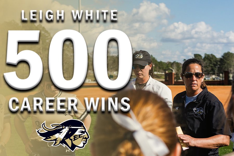 And with today’s win head softball Coach Leigh White has earned her 500th career win!! #WarriorStrong