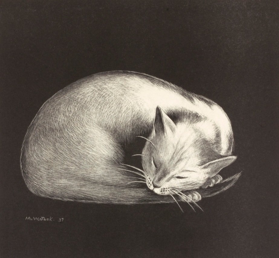 'Young Cat Sleeping.' (1937) In the grip of the Great Depression, America bankrolled 10,000 artists with the Federal Art Project giving them paid work at a time of few private commissions. The artists included Stuart Davis, Arshile Gorky, Philip Guston, Willem de Kooning and many