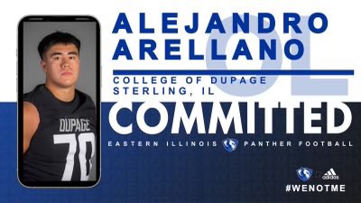 Alejandro Arellano (@hondo2022) on Twitter photo Committed!! #WeNotMe #BleedBlue 🔵⚪️ <a href="/EIU_FB/">Eastern Illinois Football</a> <a href="/CoachCannova63/">John Cannova</a> <a href="/FB_Coach_Wilk/">Chris Wilkerson</a>
<a href="/Dupage_Football/">College of DuPage Football</a> <a href="/FBCoach_Rahn/">Coach Matthew Rahn</a> Committed!! #WeNotMe #BleedBlue 🔵⚪️ <a href="/EIU_FB/">Eastern Illinois Football</a> <a href="/CoachCannova63/">John Cannova</a> <a href="/FB_Coach_Wilk/">Chris Wilkerson</a>
<a href="/Dupage_Football/">College of DuPage Football</a> <a href="/FBCoach_Rahn/">Coach Matthew Rahn</a>