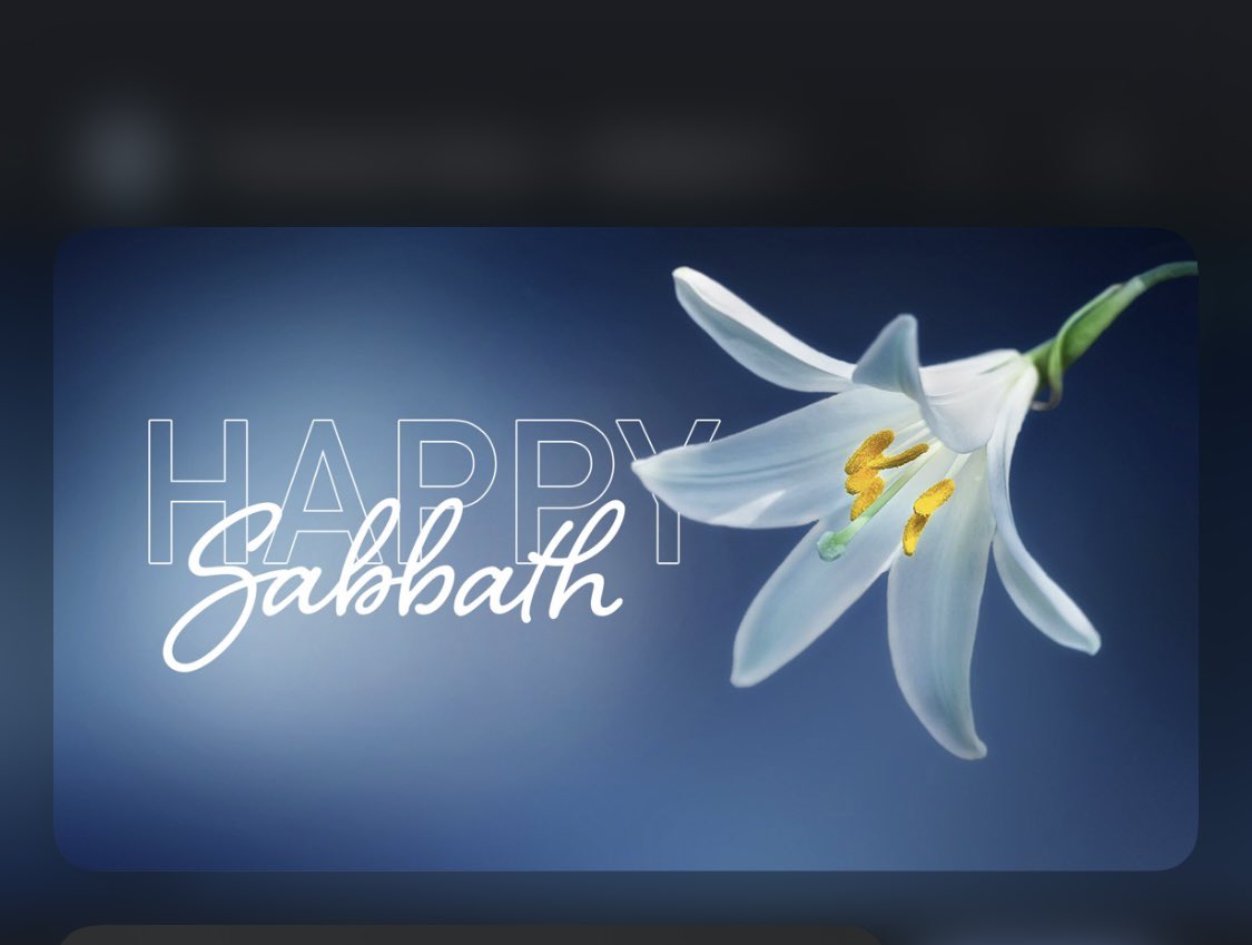 #HappySabbath my twitter family, God bless each and everyone of you abundantly 🙏🏽