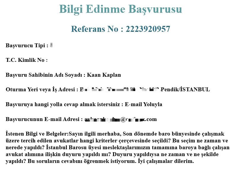İzmir Barosu, kadrolu avukat alımı için şeffaf duyuru yaparken;

Geçtiğimiz aylarda avukat istihdam eden İstanbul Barosu,
buna ilişkin sorumuza
"Biz sadece genel kurulda hesap veririz." diyerek yanıt verdi❗️

Bize de dirayet ve kudretli baro yönetim kurulumuzu alkışlamak