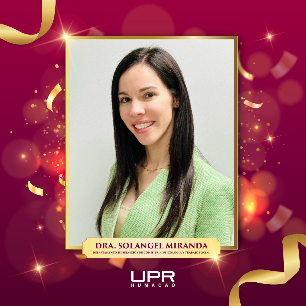 #OrgulloUPRH | Felicitamos a la Dra. Solángel Miranda del Departamento de Consejería, Psicología y Trabajo Social, tras recibir el premio Mérito Excepcional otorgado por la Facultad de Educación de la #UPRRP. 

@UPR_Oficial