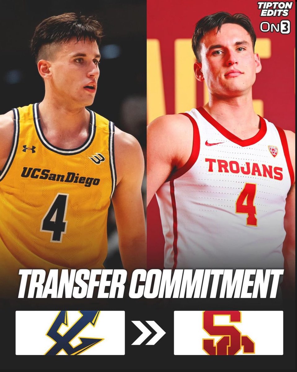 Senior transfer Bryce Pope has committed to USC ❗️❗️ He is a 6’3 guard that averaged 18.3 points, 3.9 rebounds, and 1.9 assists per game for UC San Diego this season. Keep your eyes on Bryce 👀 @bpopesd1 @USC_Hoops