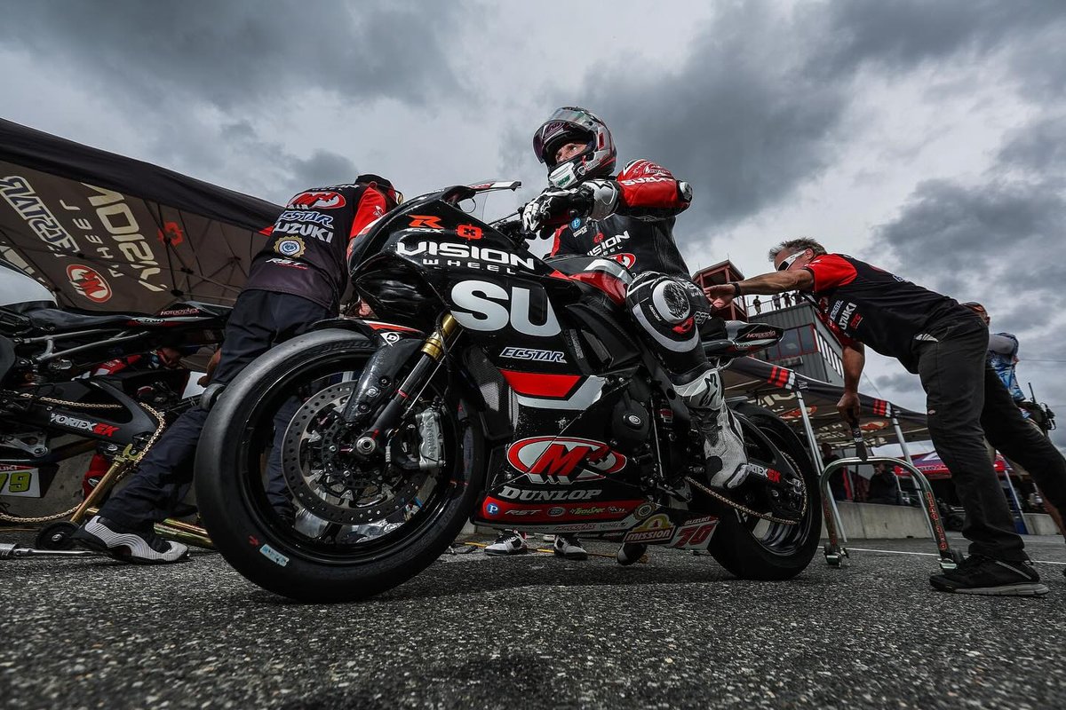 Vision Wheel M4 Ecstar Suzuki is back in action this weekend at Road Atlanta. #TeamHammer is ready to take on the challenging esses and high-speeds of Road Atlanta. Time to put the #hammerdown. #VisionWheel #WeAreVisionWheel #JoinTheVision #MotoAmerica