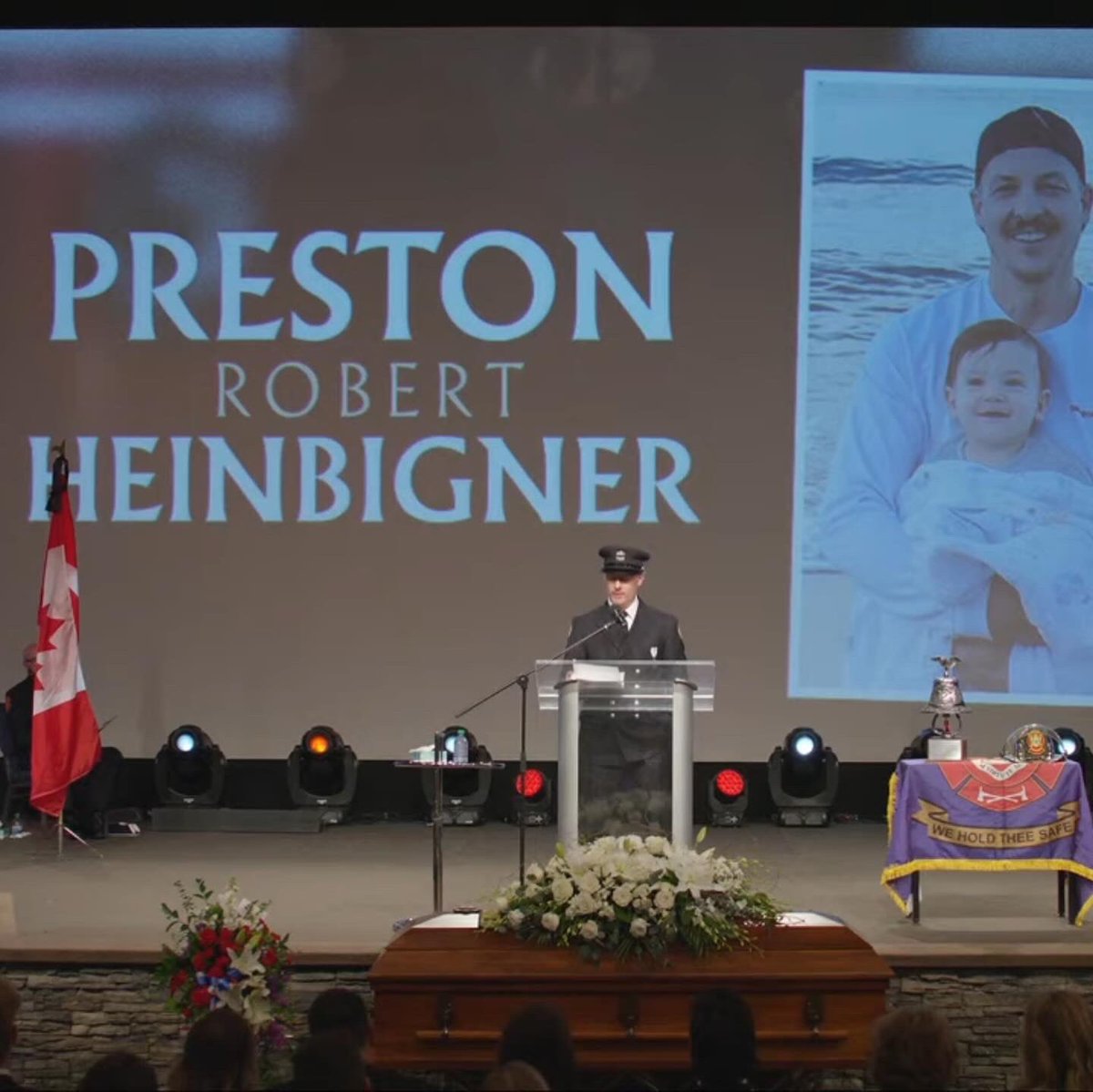 This morning 4 of our members attended the funeral service following the Line of Duty Death of Winnipeg Firefighter, Preston Heinbigner. Preston Heinbigner May 30, 1983 - April 9, 2024