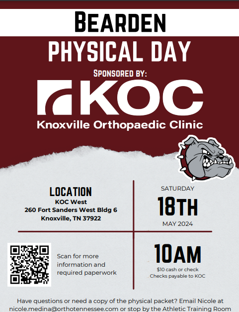 Bulldogs! Save the date for KOC's Annual Pre-Participation Exam day. Scan the QR code for all annually required medical paperwork. All forms must be dated on or after April 15, 2024 to be valid for the 2024-25 school year and due prior to any activity following the dead period.🐶