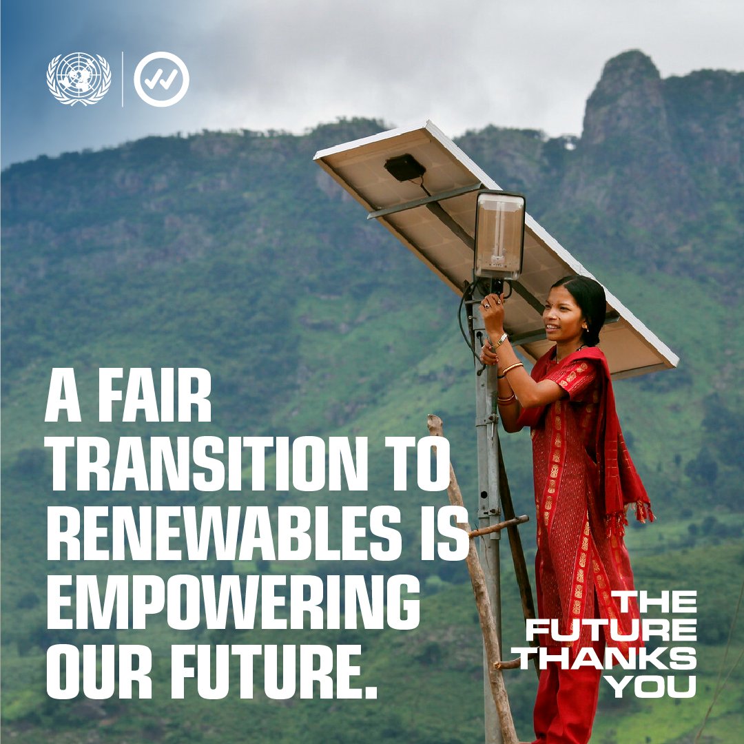 Renewable energy is key for a healthier planet and a better future for all. Now is the time for breakthrough #ClimateAction. The future thanks you. un.org/en/climatechan… #EarthDay