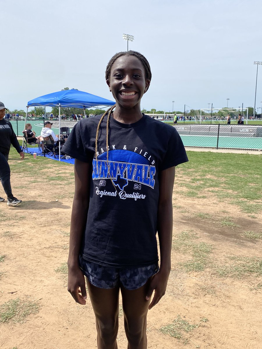 Chiora Enyinna hits a HUGE PR in long jump with a leap of 19-2 feet! 5th place finisher in the Region!
