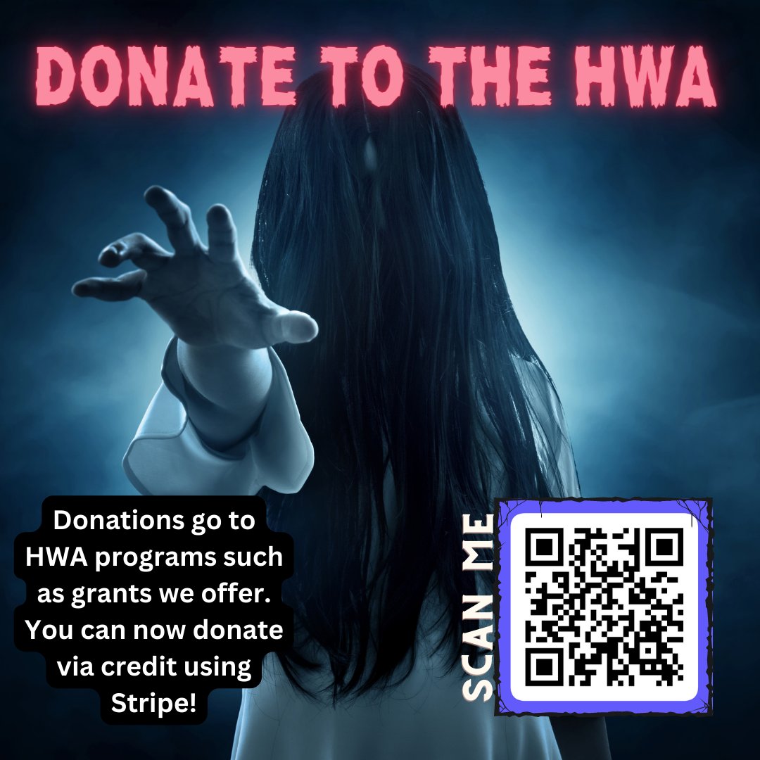 Did you know you can donate to the Horror Writers Association via Stripe (QR Code above) or PayPal paypal.com/donate/?hosted…