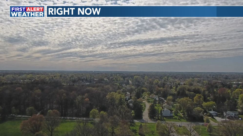 Can you see it? This is called a 'Mackerel sky' because it looks like fish scales. Do you think these altocumulus clouds look like fish scales?