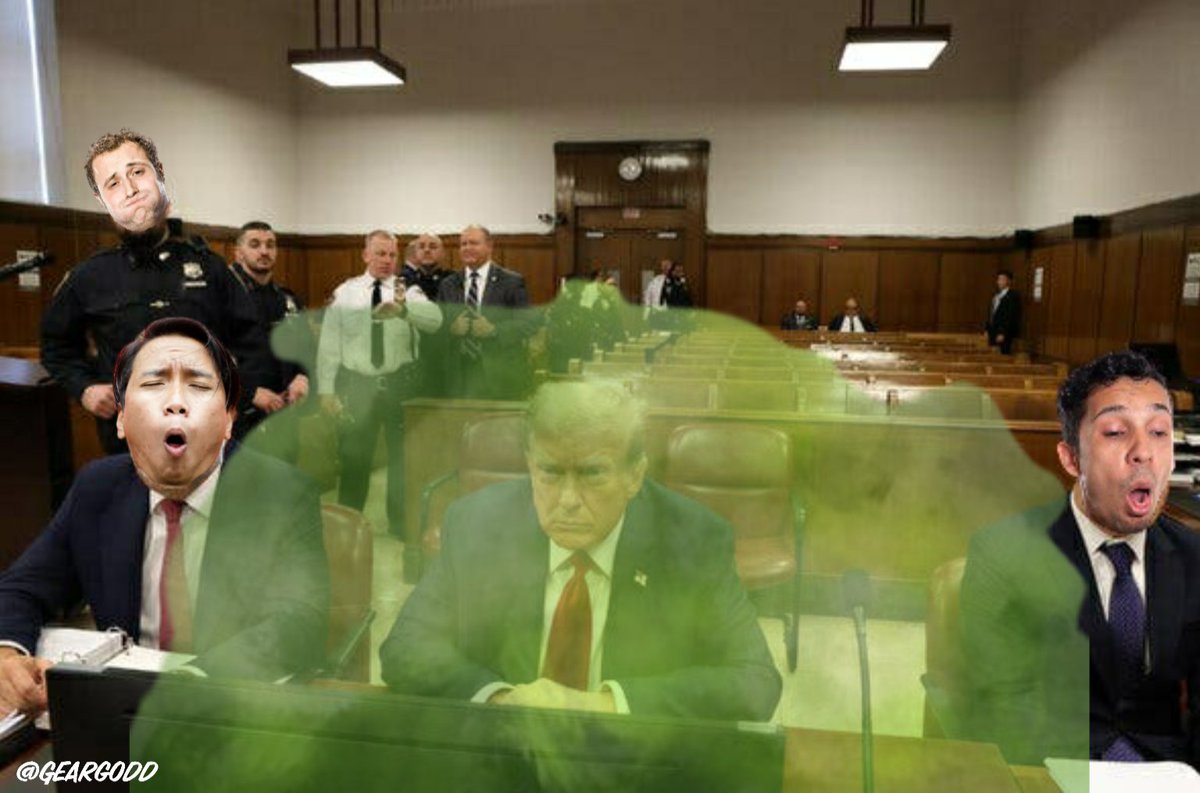 geargodd's tweet photo. Attention Magas: Don't forget to order your limited edition "Trump Farts in Court" NFT's. Only $699 each! First 100 orders get a swatch of the underwear he was wearing!!! Order now!!   /s https://t.co/McDDXpoe0r