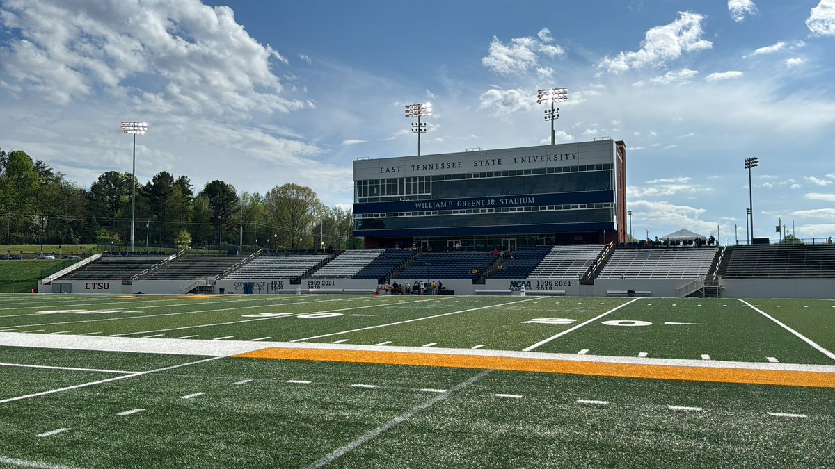 Counting down to the Ballad Health Blue & Gold Spring Game 🏈 First chance for the fans to see @ETSUFootball under HC Tre Lamb. Kickoff tonight is at 7 p.m. Updates to come — and a full report later on @WJHL11 📺