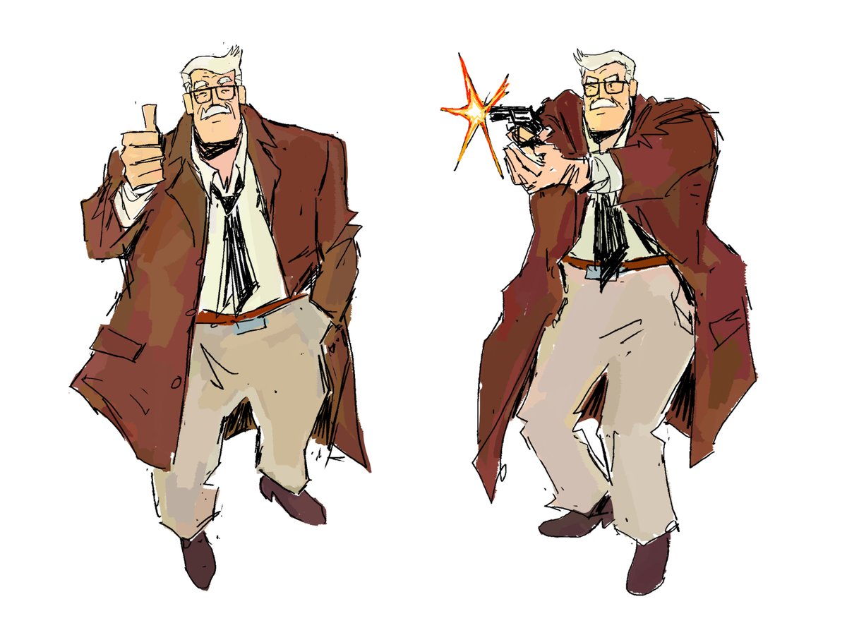 Commissioner Gordon sketches #batmantheanimatedseries #Batman