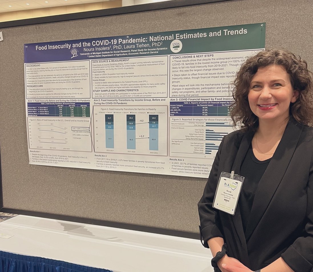 New findings from @umpsid Assistant Research Scientist @ninsolera and colleagues show that food insecurity decreased during the beginning of the COVID-19 pandemic. #PAA2024

@UM_SRC @umisr @USDA_ERS