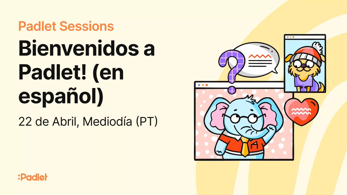 🚨Major announcement for all Spanish-speaking Padleteers!🚨 We are hosting a free web session in Spanish to cover all the best new features on Padlet! Join us at Noon PST on April 22nd 👇 Sign up below 👇 padlet.zoom.us/webinar/regist…