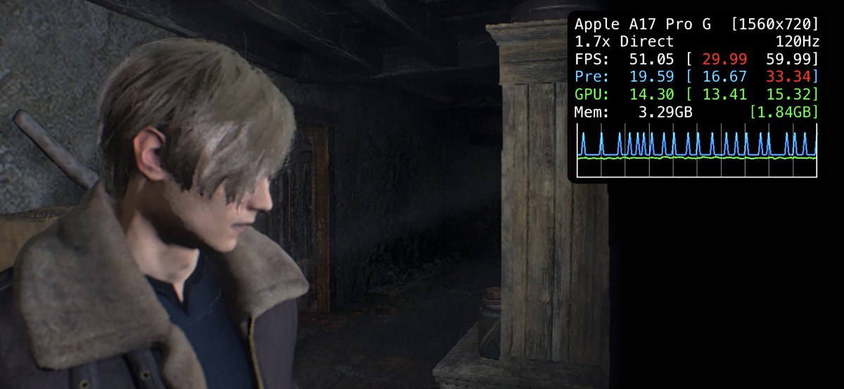 MetalFX performance mode makes a huge FPS difference when compared to MetalFX quality mode in both Resident Evil 4 and Death Stranding on the iPhone 15 Pro Max. Video coming soon.