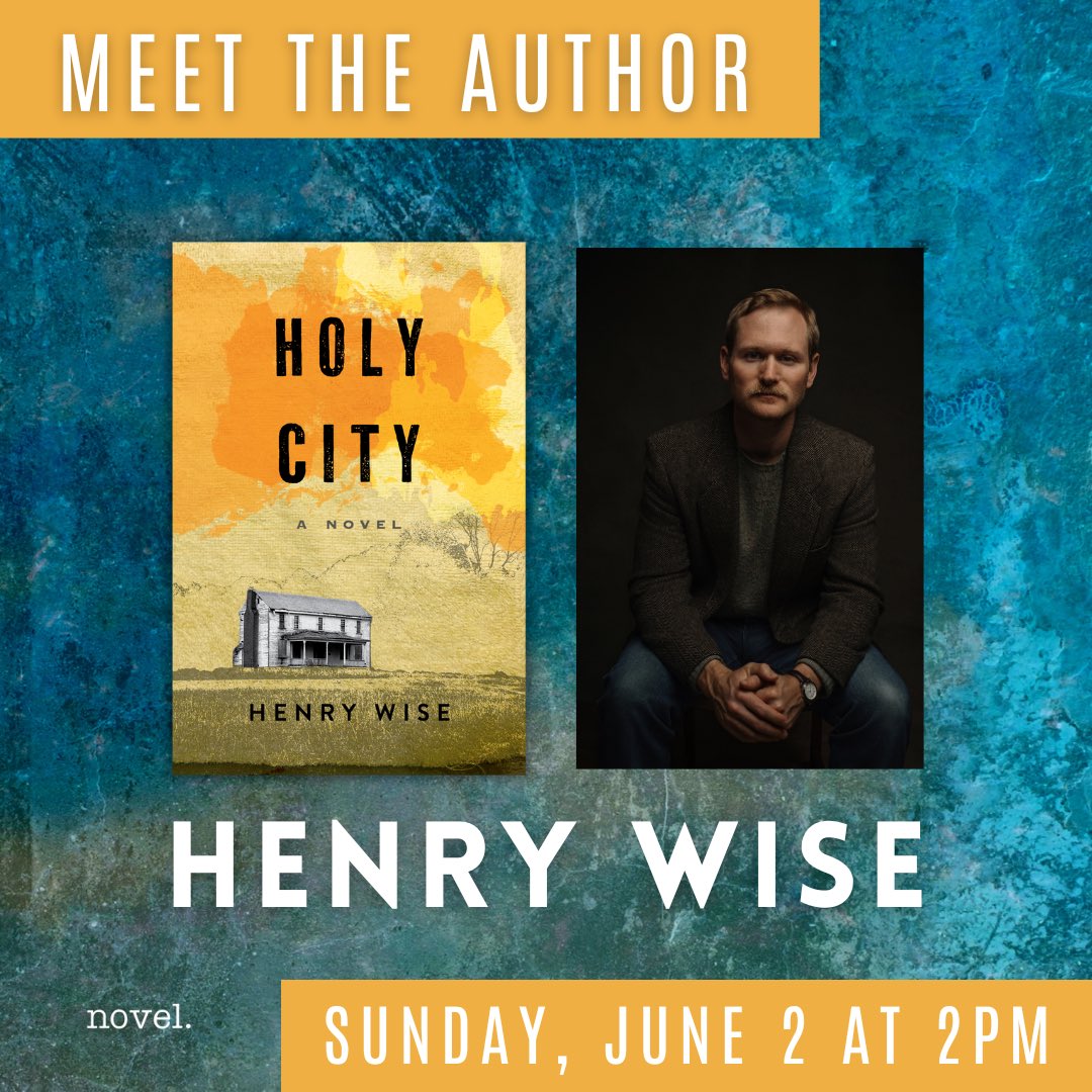 Looking forward to this event at @novelmemphis! Two days prior to the official release of HOLY CITY, so it will be the inaugural event! Come if you can.
