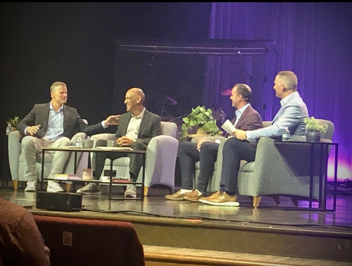 Today we welcomed @TonyDungy and @briankslipka to Sioux Falls as part of the @GodasCEO movement, sharing a stage and discussing the many ways our work and faith intersect. It was a great and encouraging day. Real deal men of faith. #faith #business #godasceo