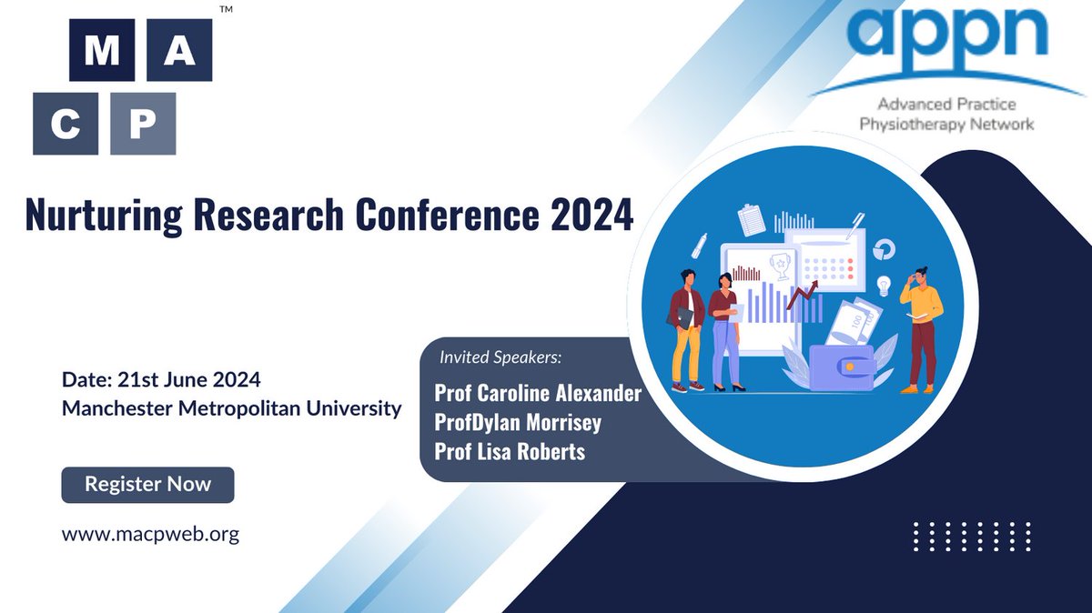 👀📝📈📚👩🏾‍🎓👨🏼‍⚕️👨🏿‍🔬👩🏼‍🏫 Nurturing Researchers Conference in Manchester this June, from our @thecsp professional network colleagues, @PhysioMACP & @APPN_physio