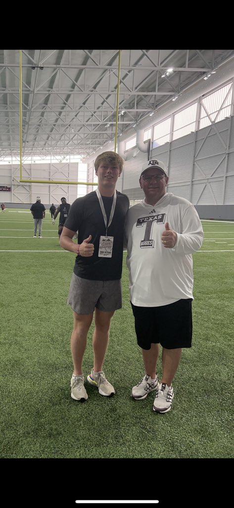 Had a great time in Aggie land yesterday visiting @AggieFootball. Thank you @CoachKLars & @Coach_Dougherty for having me out! Look forward to being back! #GigEm @LamarTexansFB @RecruitLamar