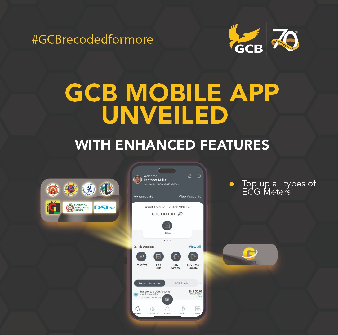 #Ad Enjoy hassle-free transactions, 24/7 accessibility, enhanced security, real-time updates, and more with our enhanced @GCBBankPLC mobile app. gcbbank.com.gh/personal/eprod… #GCBrecodedformore