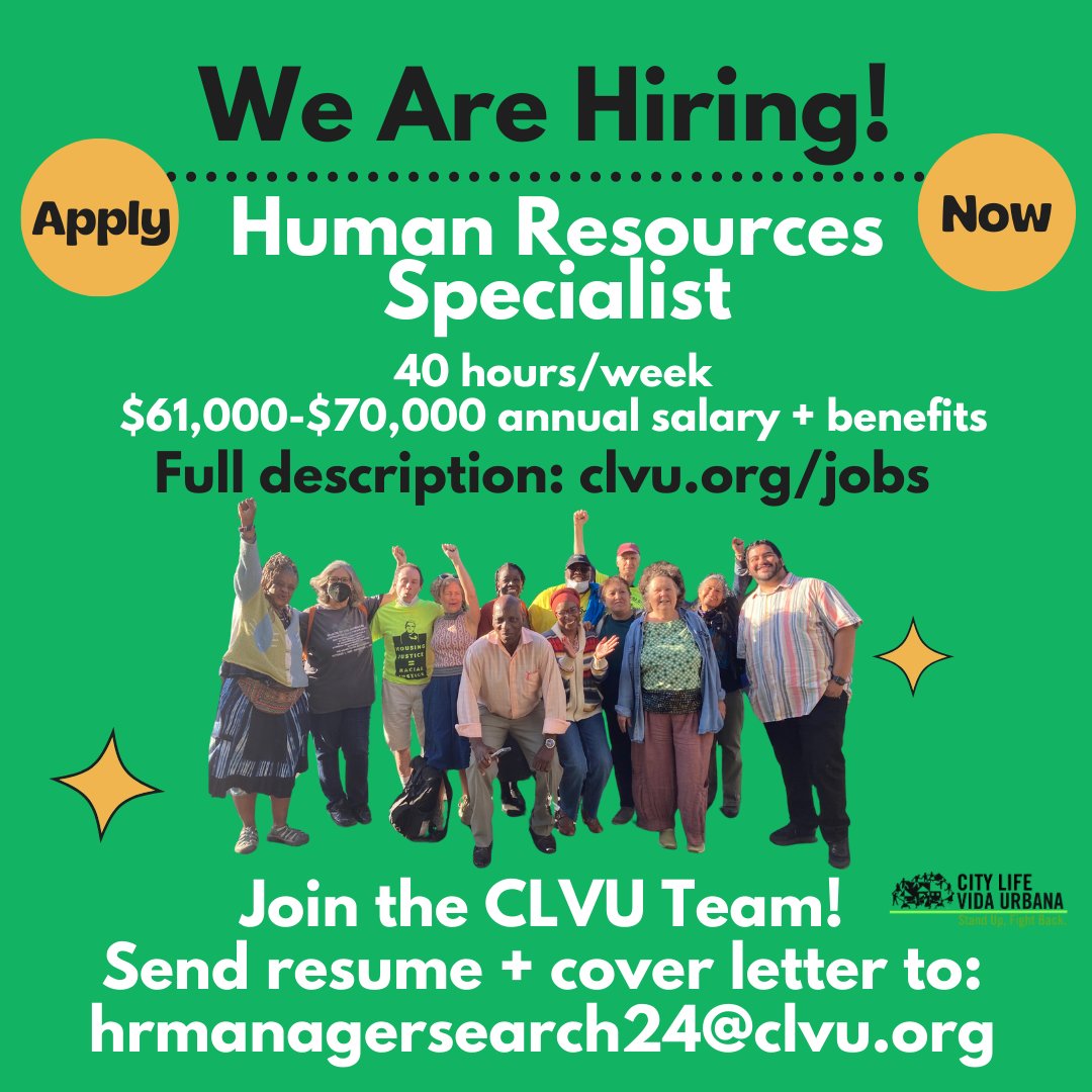 *Deadline extended til April 22nd* CLVU IS HIRING! We're looking for a Human Resources Specialist to join our team. Read full listing on our website and apply, or share with your networks! Please help share! clvu.org/hr_april_2024 #MaPoli #Hiring #BostonJobs #HRJobs