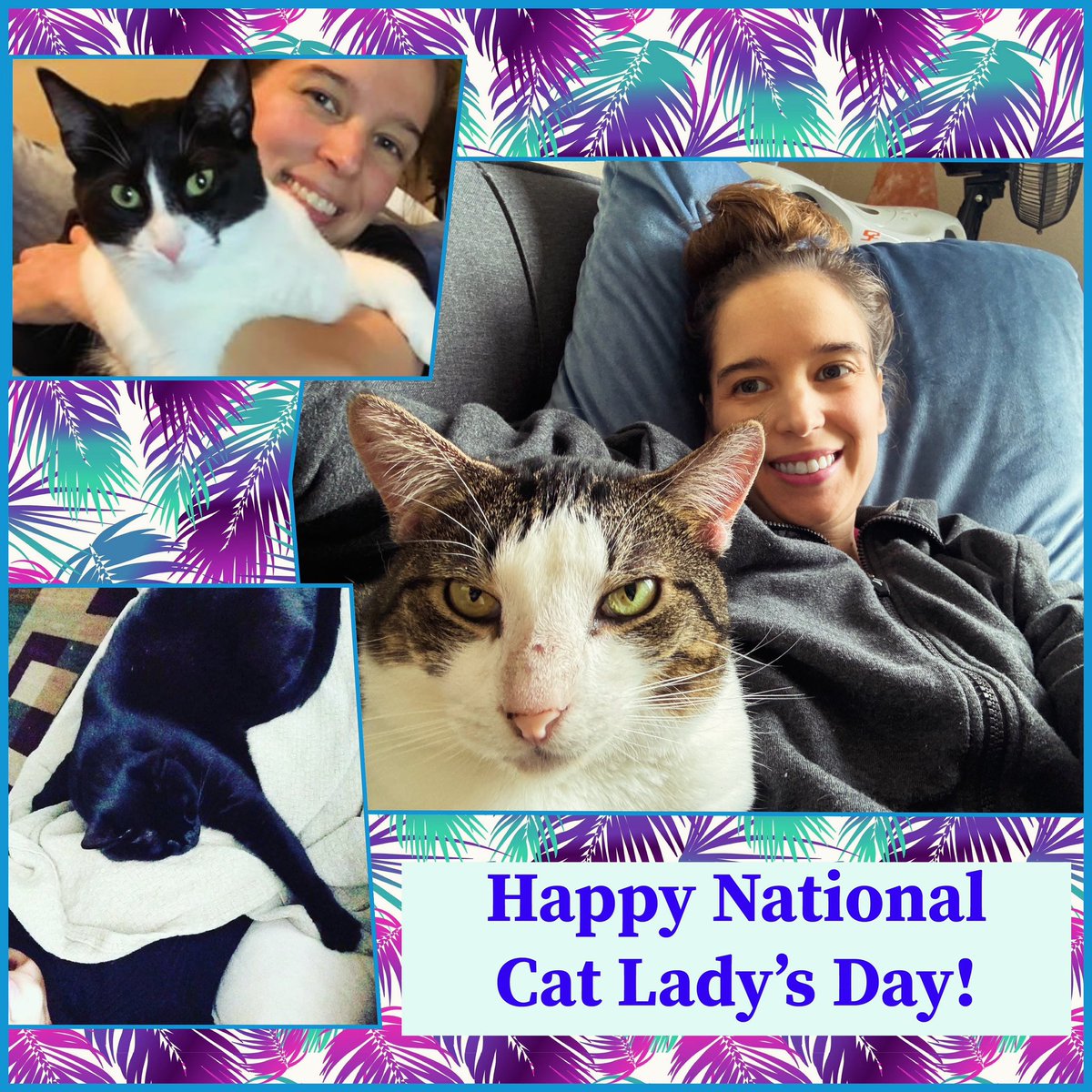 Happy National Cat Lady’s Day! I hope everyone celebrates with their favorite cool cat. #worklifebalance #nationalcatladysday #catmama #lovemyfamily