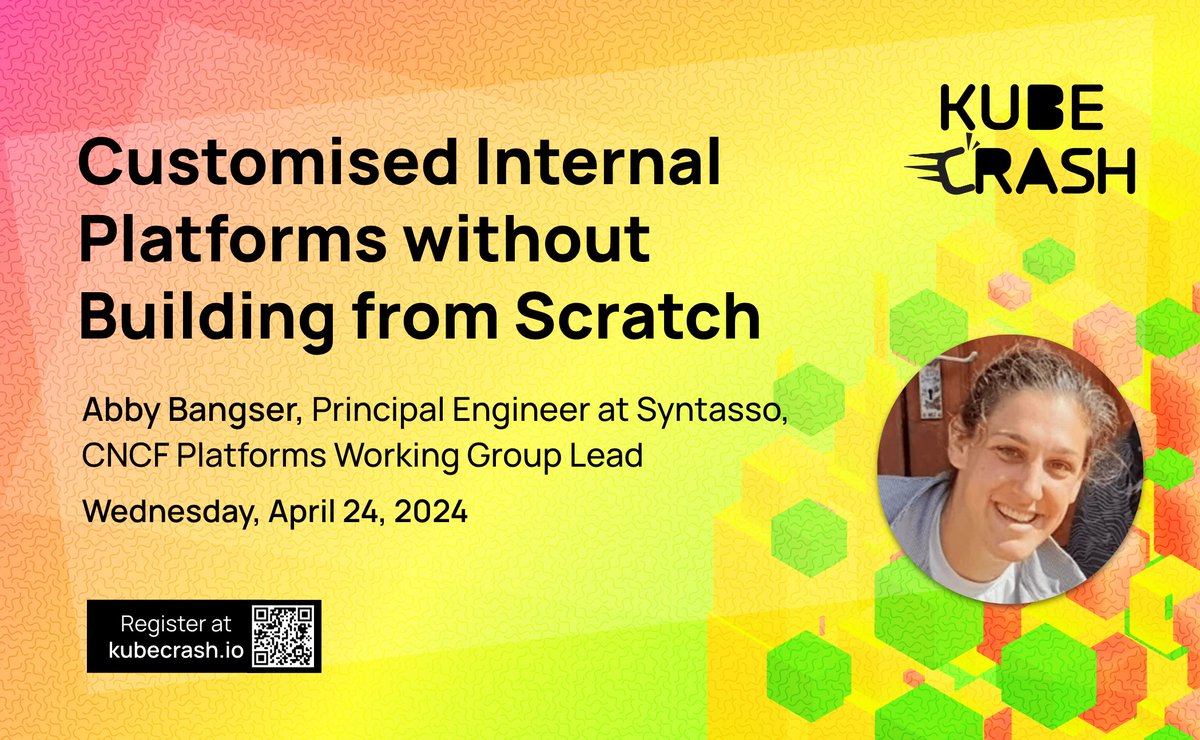 Customized Internal Platforms without Building from Scratch by @syntasso's ​@a_bangser. Next week at KubeCrash. Register for free! 👉 kubecrash.io