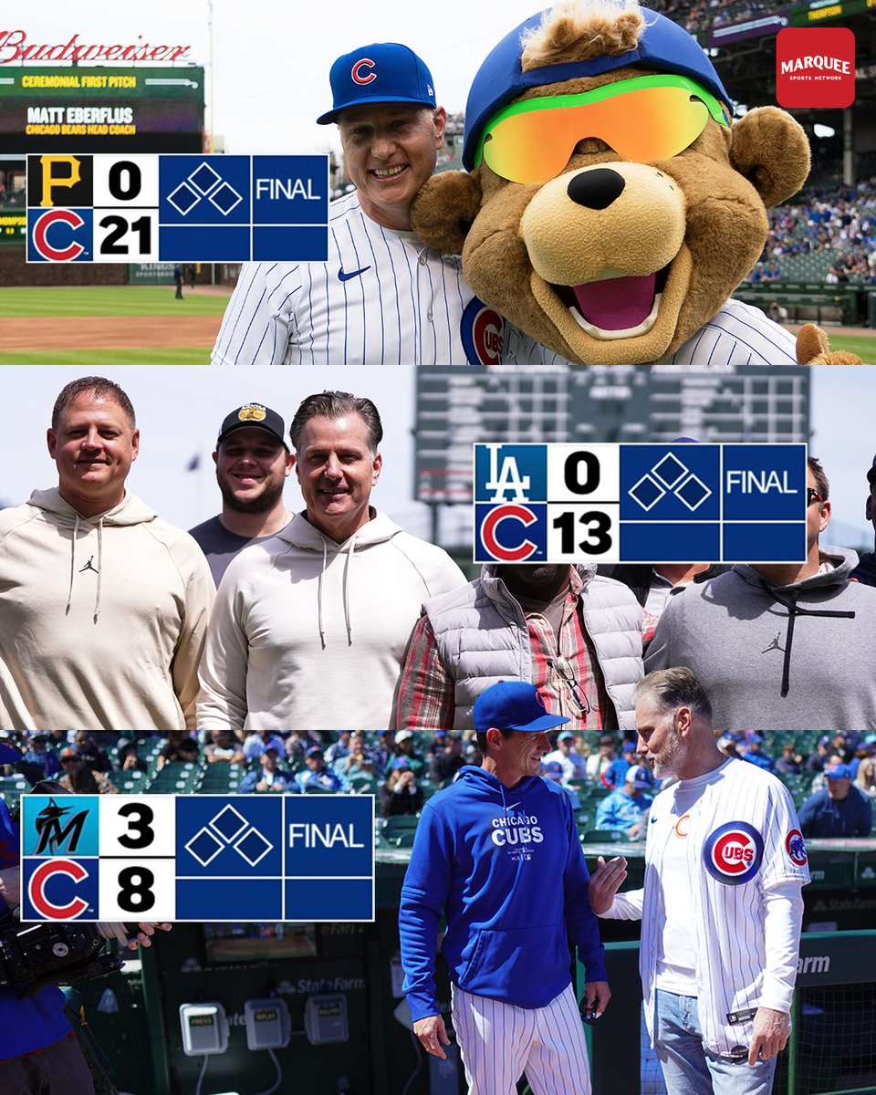 The Cubs are outscoring opponents 42-3 with Matt Eberflus in attendance 🤫