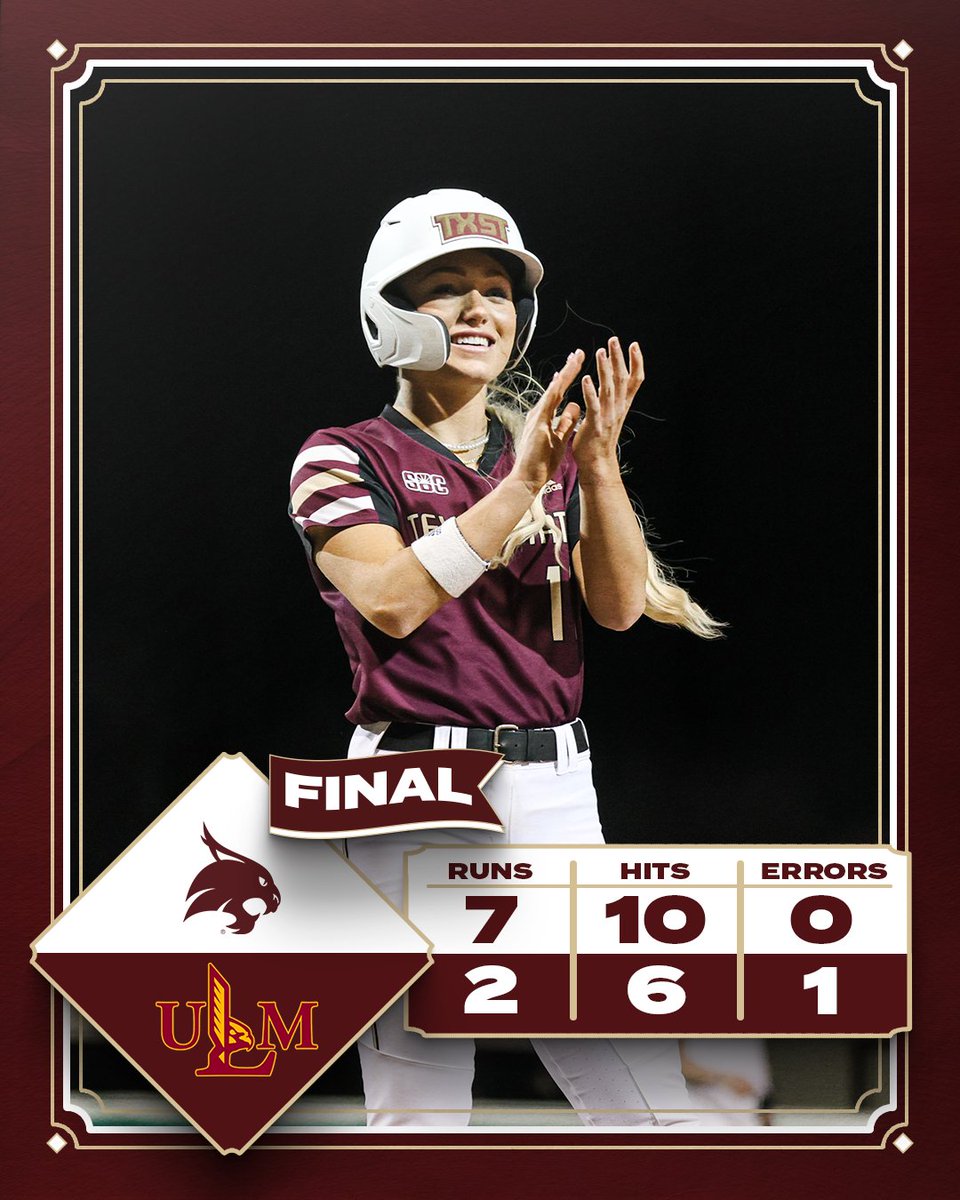 Starting the day off with seven unanswered runs to take a win in game 1! #EatEmUp