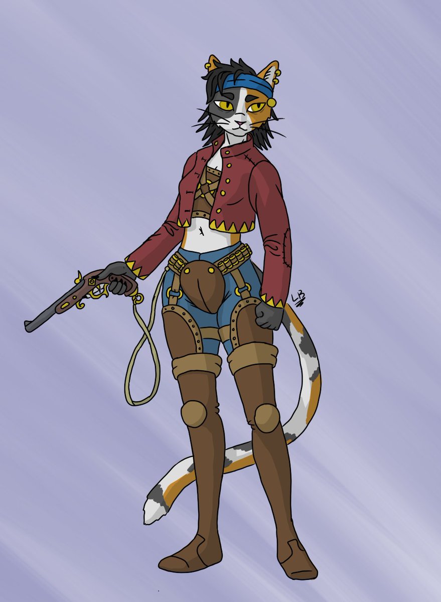 SouthpawLynx's tweet photo. Hey! I wanna see your Pathfinder/D&D character (or any ttrpg character) and what they looked like as a kid.
This is my Pathfinder Catfolk Gunslinger Zora.
#pathfinder #ttrpg #catfolk #anthro https://t.co/TwkRcg2xq4