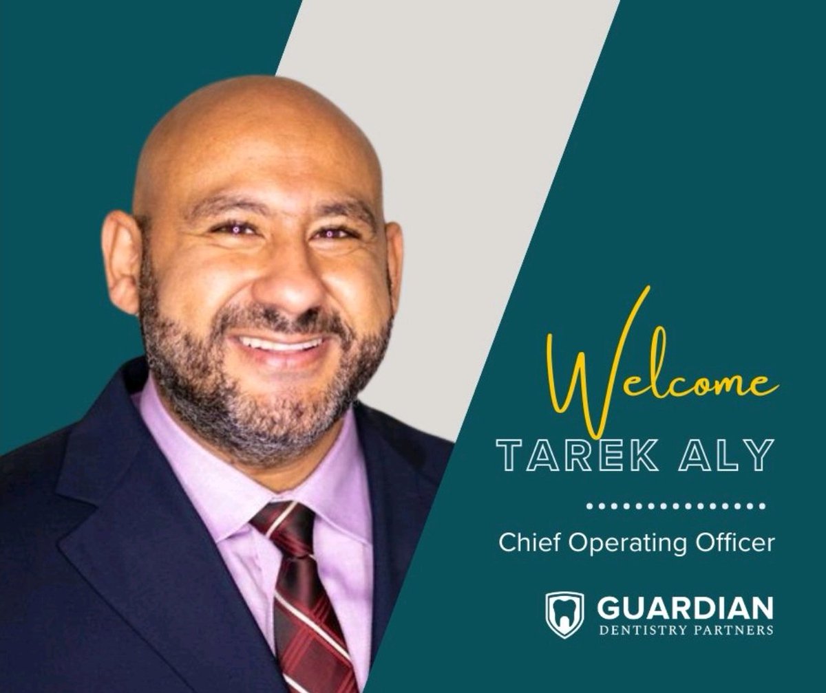 TarekAly's tweet photo. I'm honored to announce my new position as the COO and Partner at Guardian Dentistry Partners.

I'm so excited to join this amazing group of exquisite practices and top notch team members.

#GuardianDentistryPartners https://t.co/UQDRJrAoo1